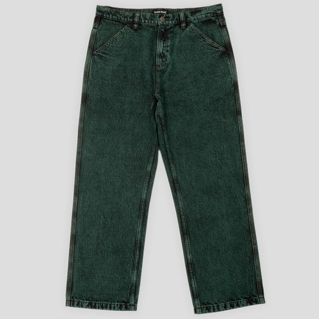 PassPort Workers Club Jean Dark Green Over Dye