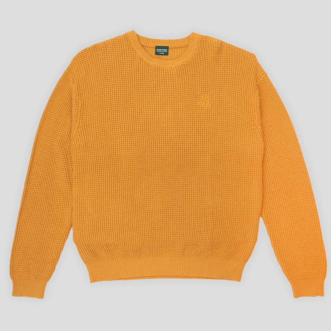 Pass~Port Organic Cotton Waffle Knit Sweater Marigold