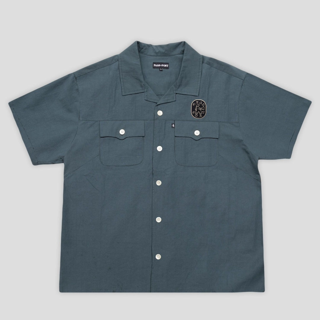 Pass~Port Cowpoke Casual Shirt Dark Teal