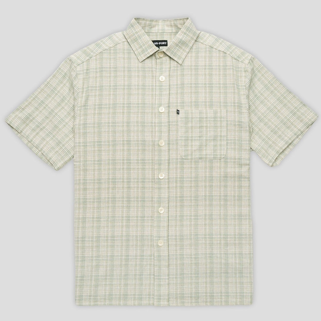 Pass~Port Workers Check SS Shirt Green + Blue