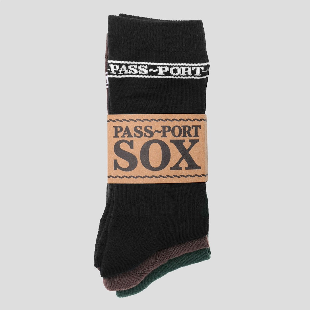 Pass~Port Hi Sox 3 Pack Black + Choc + Forest