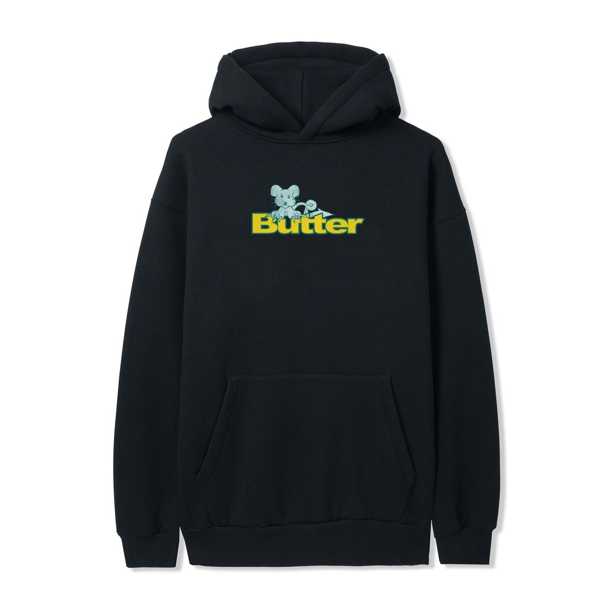 Butter Rat Logo Pullover Hood Black