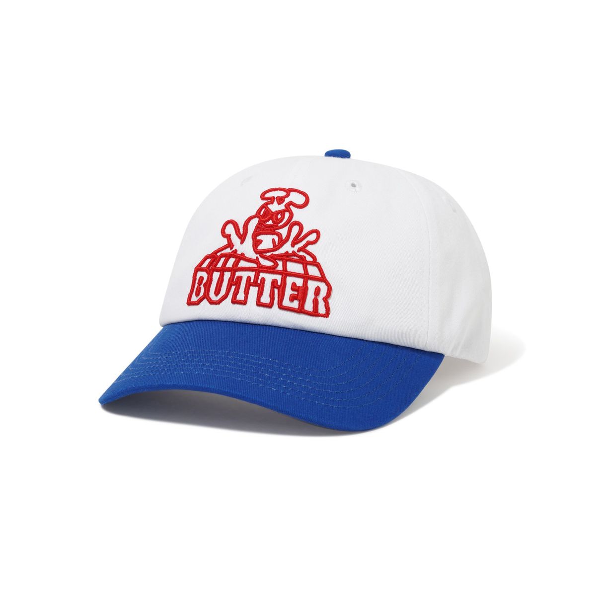 Butter Alien 6 Panel Cap White +
Cobalt