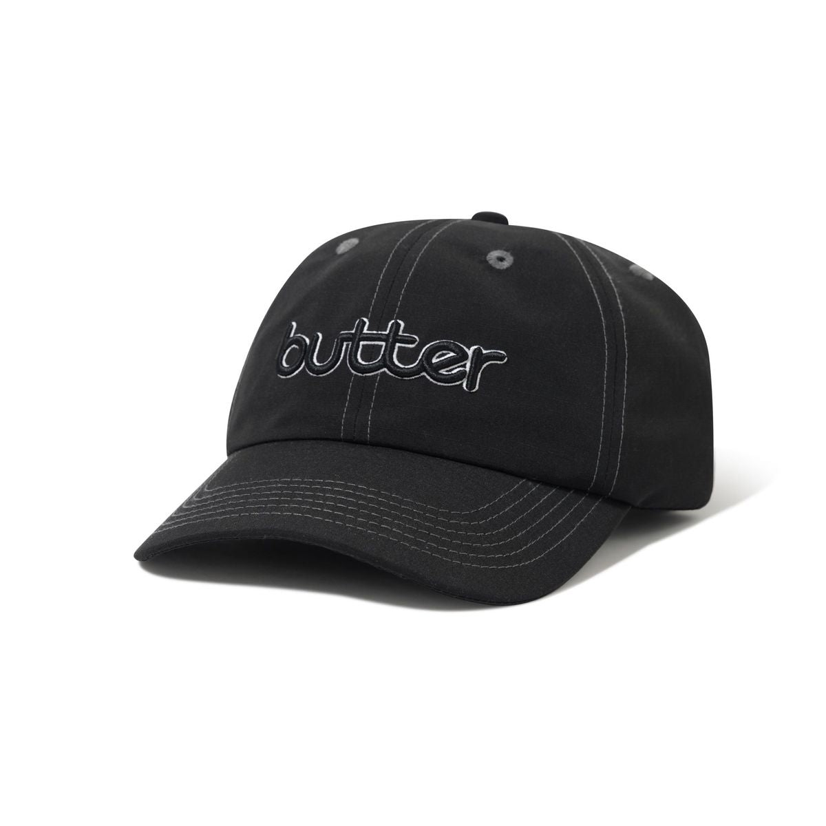 Butter Alpine 6 Panel Cap Black