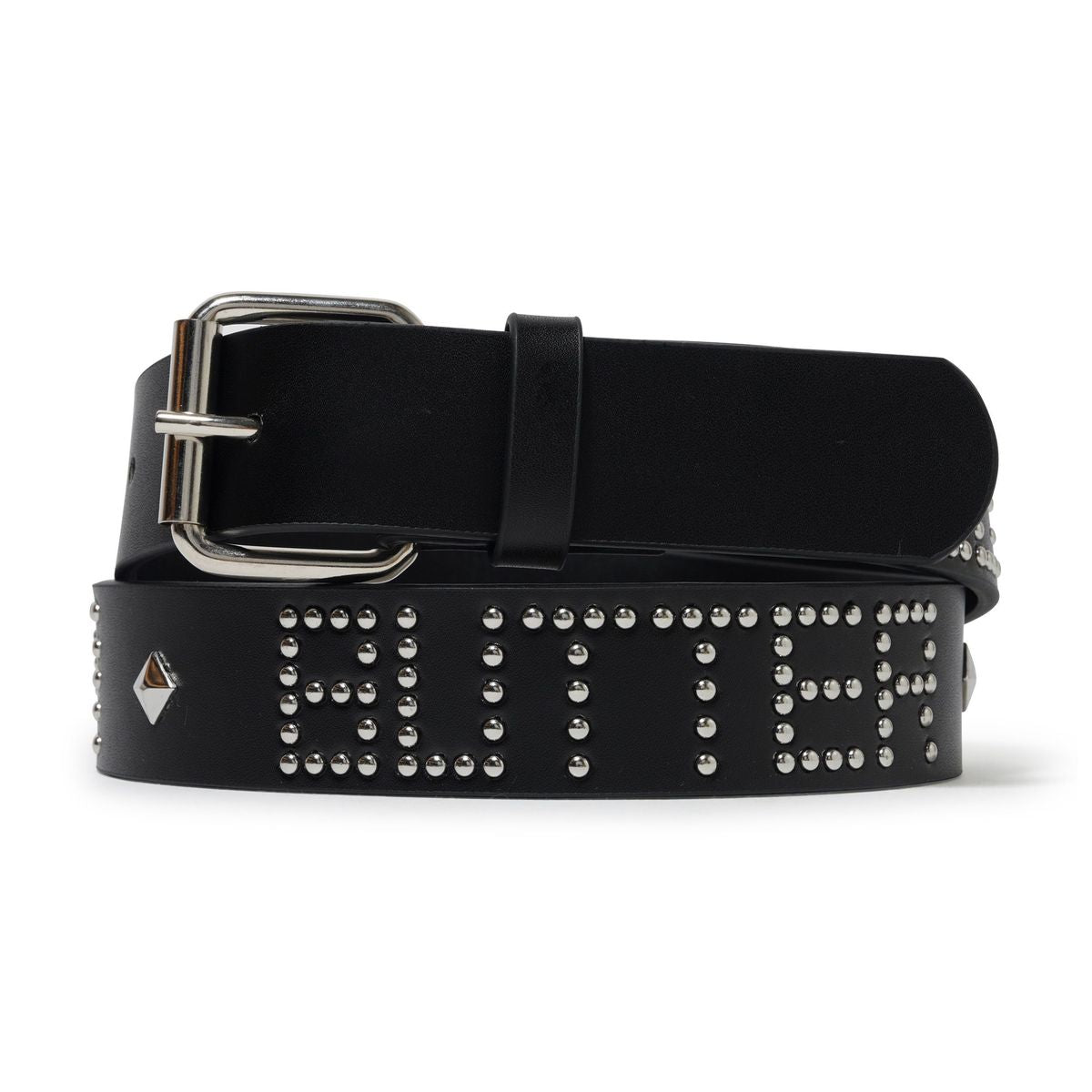 Butter Leather Studded Belt Black