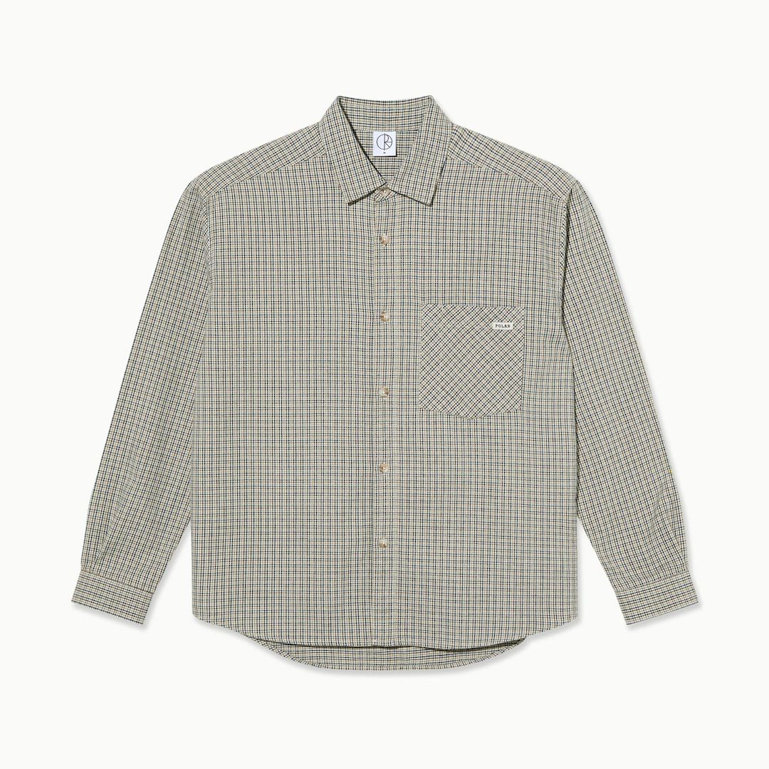 Polar Skate Co. Mitchell LS Shirt Creme Check