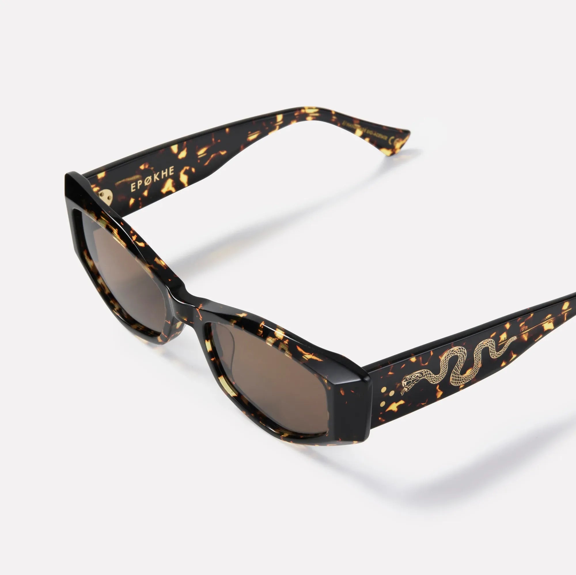 Epøkhe Guilty Crystal Dark Tortoise Polished + Brown Polarized