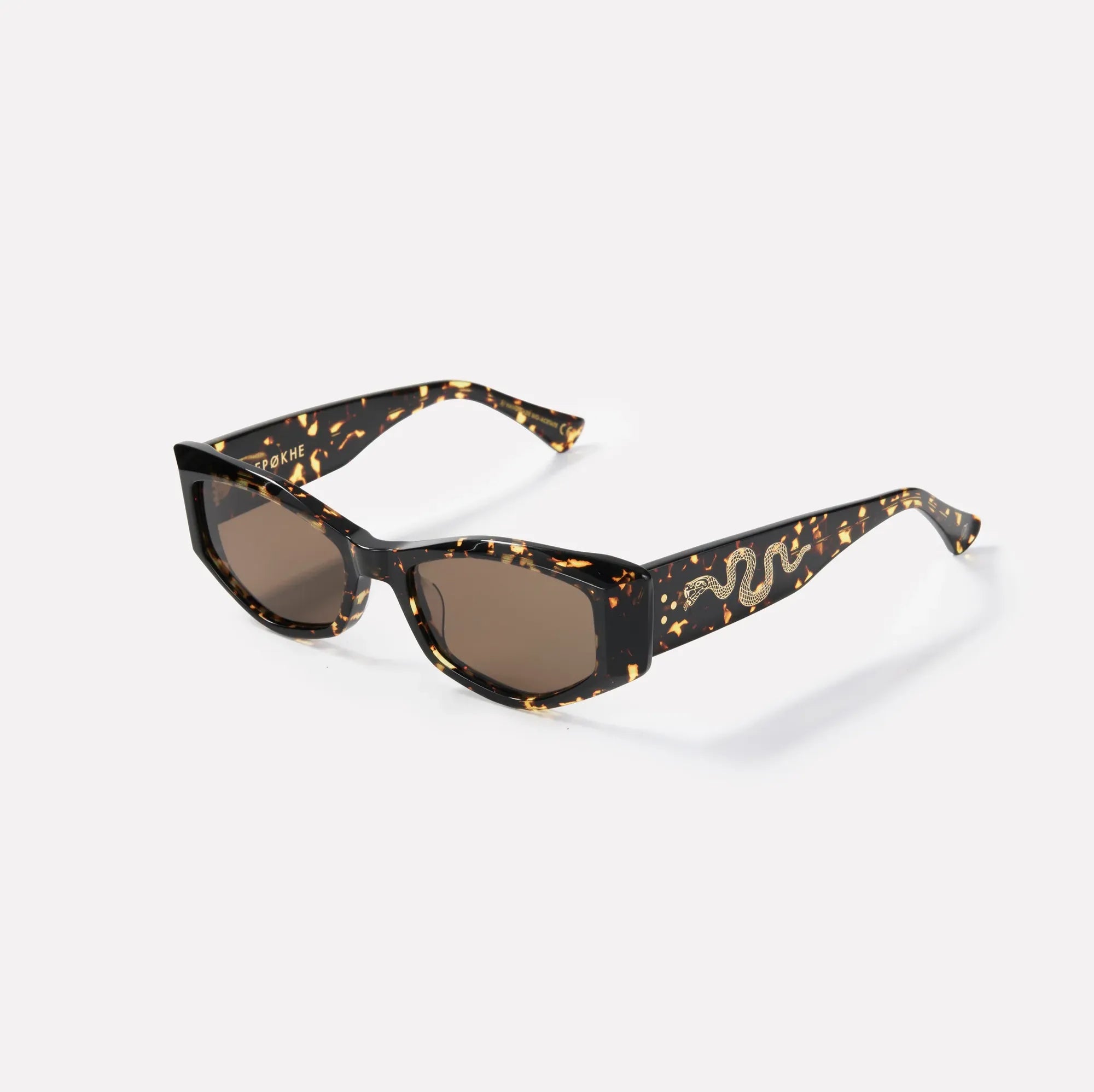 Epøkhe Guilty Crystal Dark Tortoise Polished + Brown Polarized