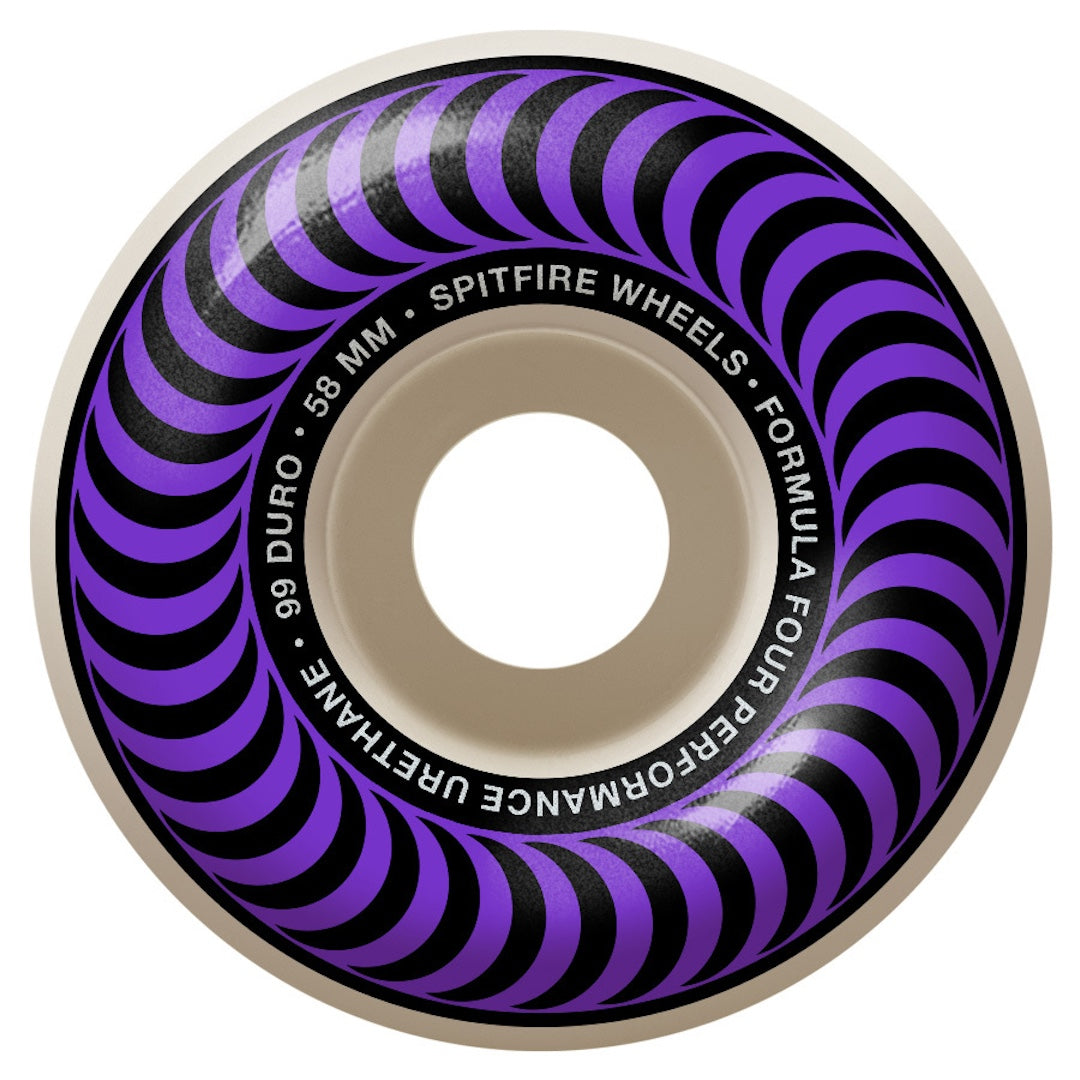 Spitfire F4 Classic 58mm 99 Duro Wheels Purple