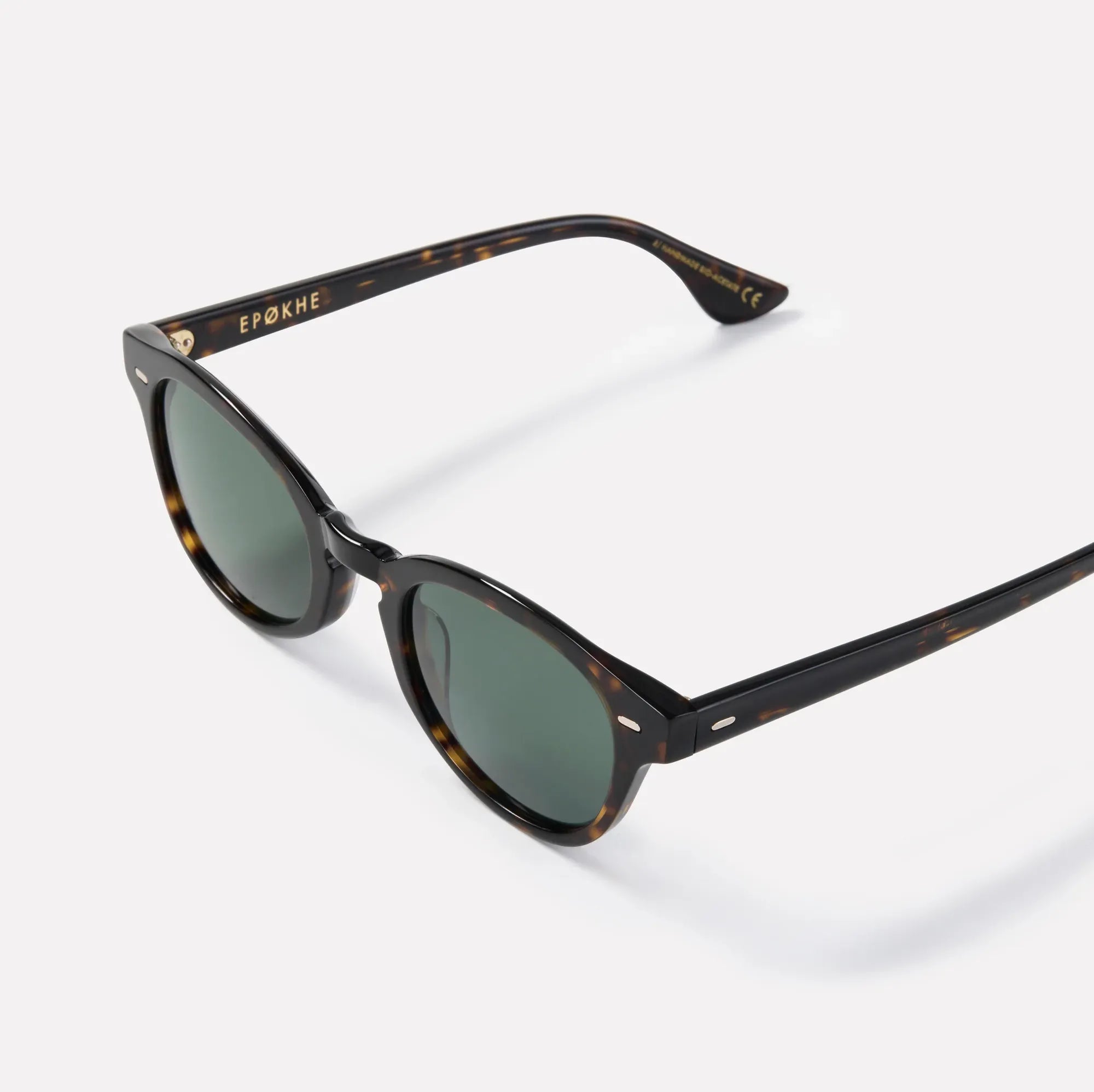 Epøkhe Coil Dark Tortoise Polished + Green Polarized