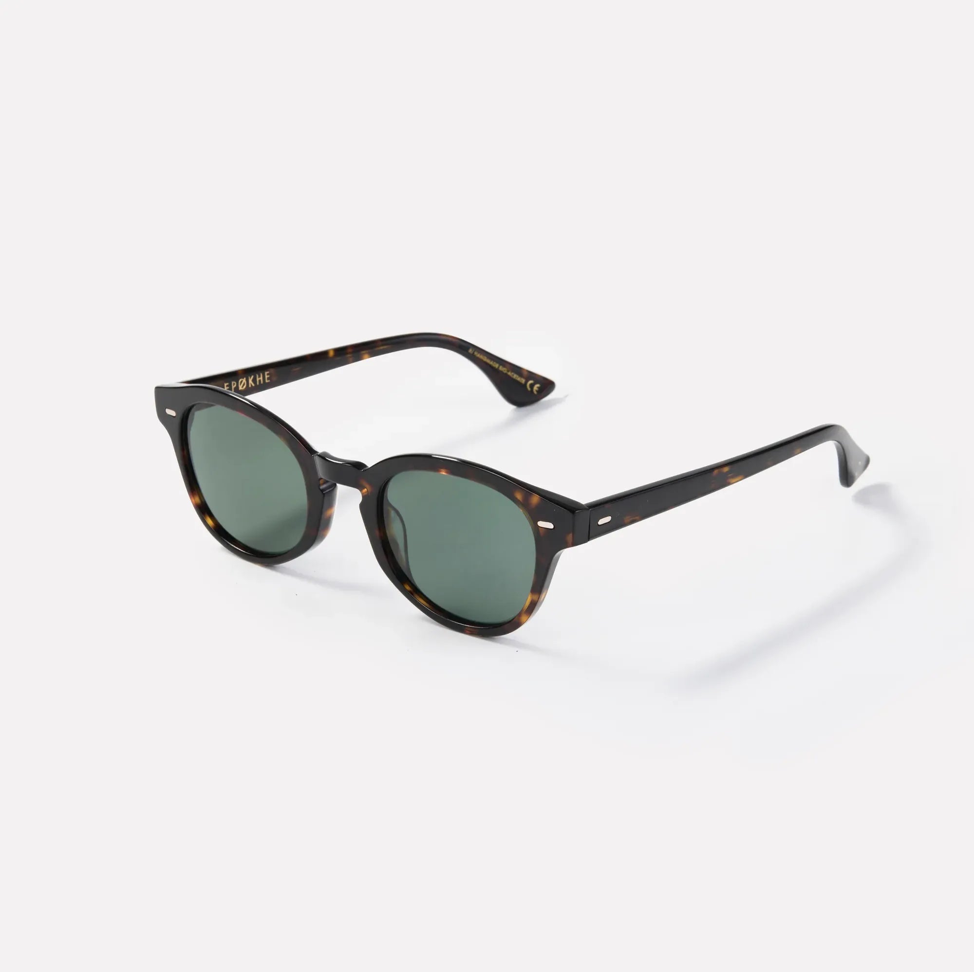 Epøkhe Coil Dark Tortoise Polished + Green Polarized