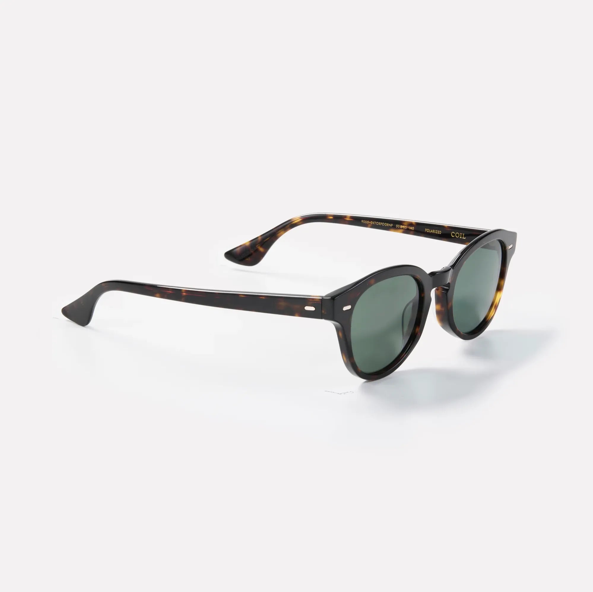 Epøkhe Coil Dark Tortoise Polished + Green Polarized