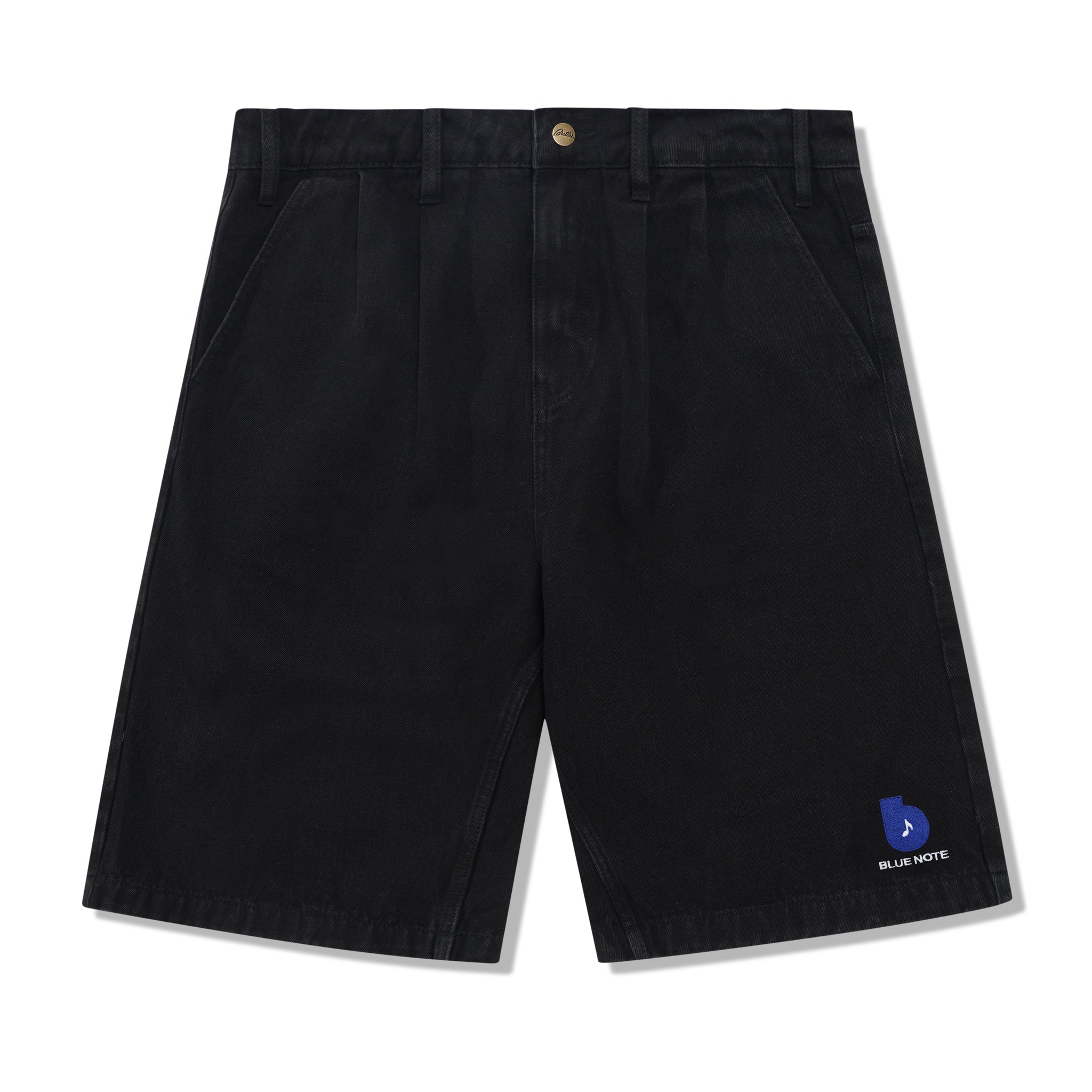 Butter Goods x Blue Note Pleated Denim Shorts Washed Black