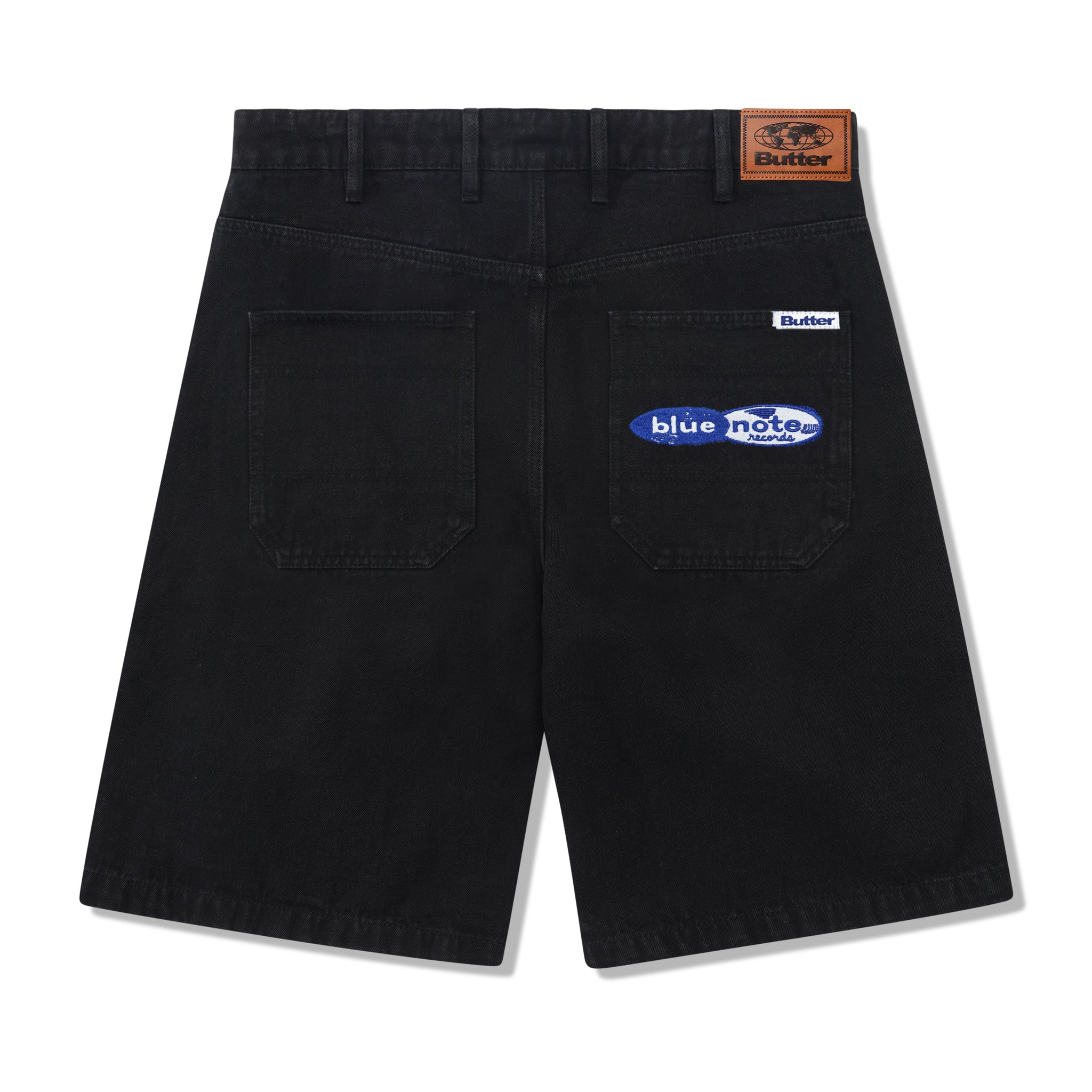 Butter Goods x Blue Note Pleated Denim Shorts Washed Black