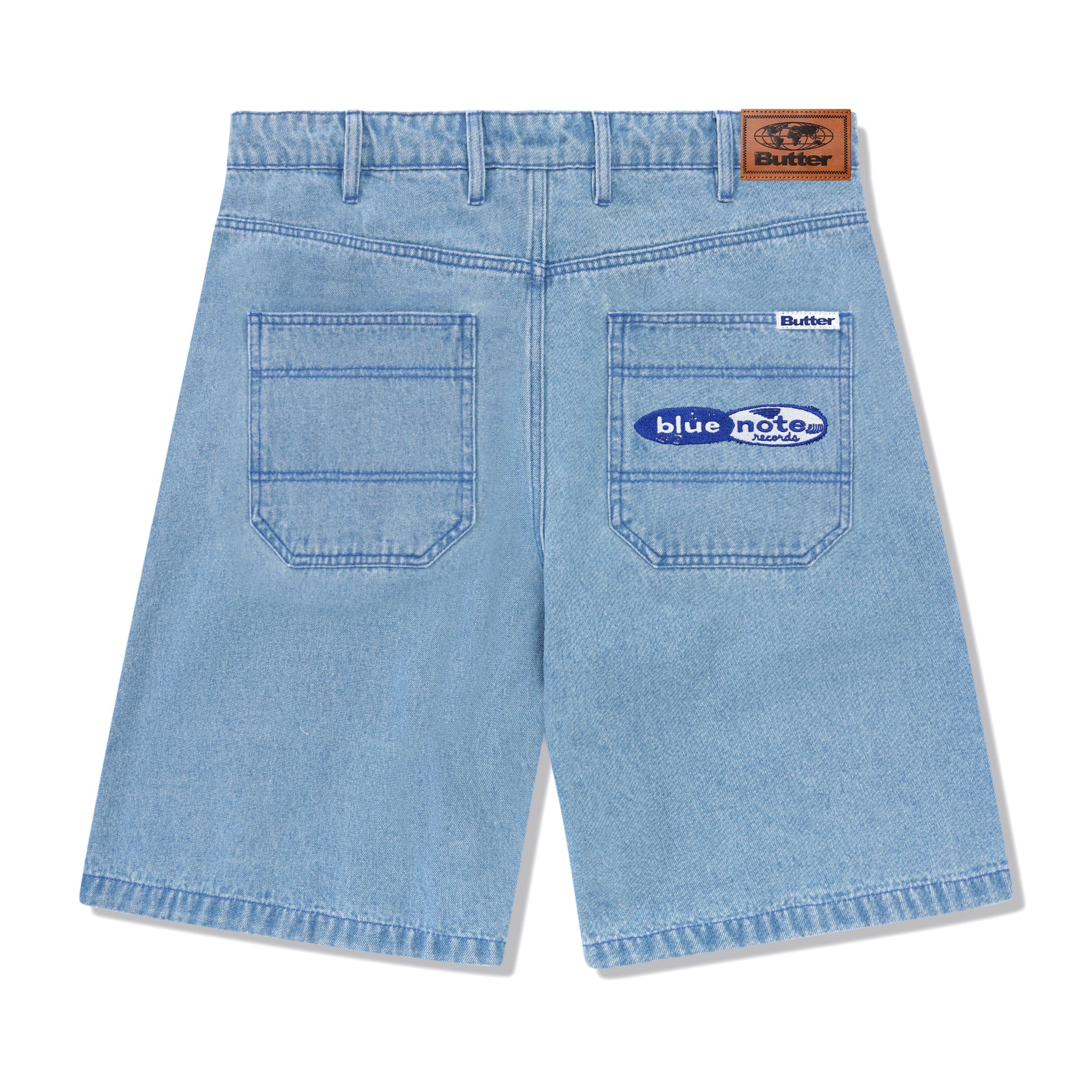 Butter Goods x Blue Note Pleated Denim Shorts Washed Indigo