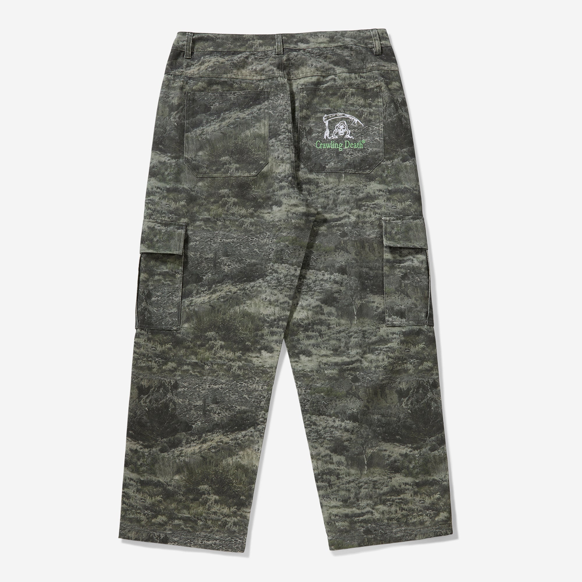 Crawling Death Reaper Logo Cargo Pants Camo