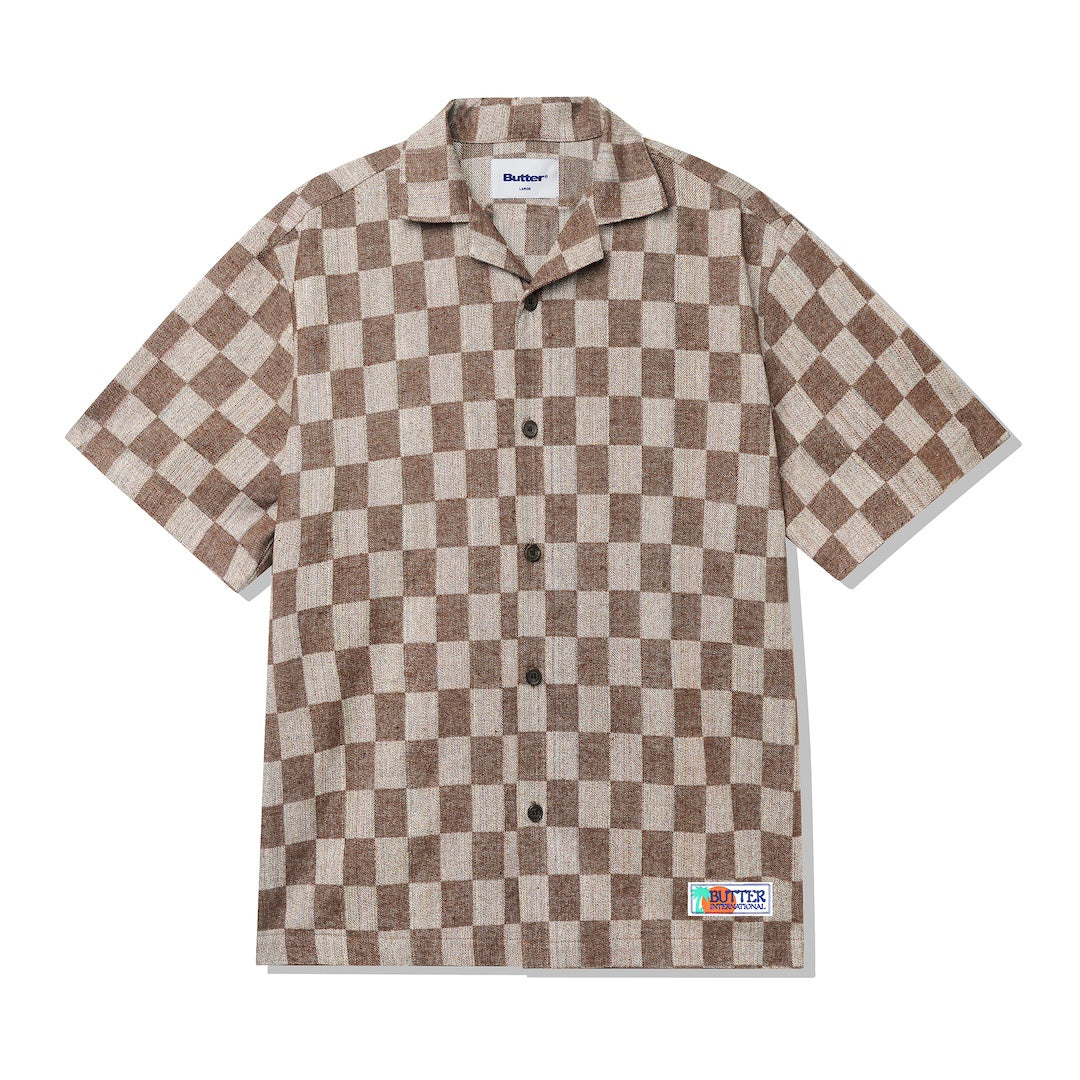 Butter Goods Checker Vacation SS Shirt Chocolate