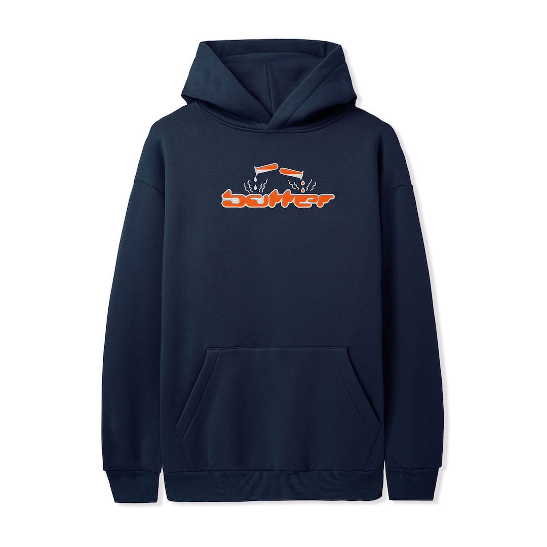 Butter Goods Corrosive Applique Pullover Hood Navy