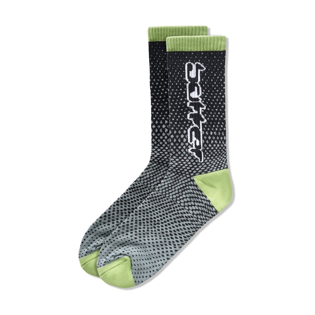 Butter Goods Corrosive Socks Black + Lime