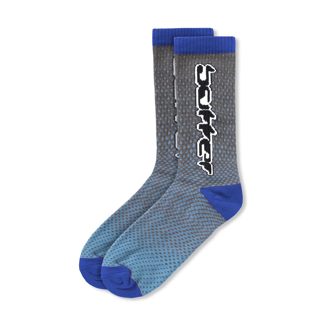 Butter Goods Corrosive Socks Grey + Blue