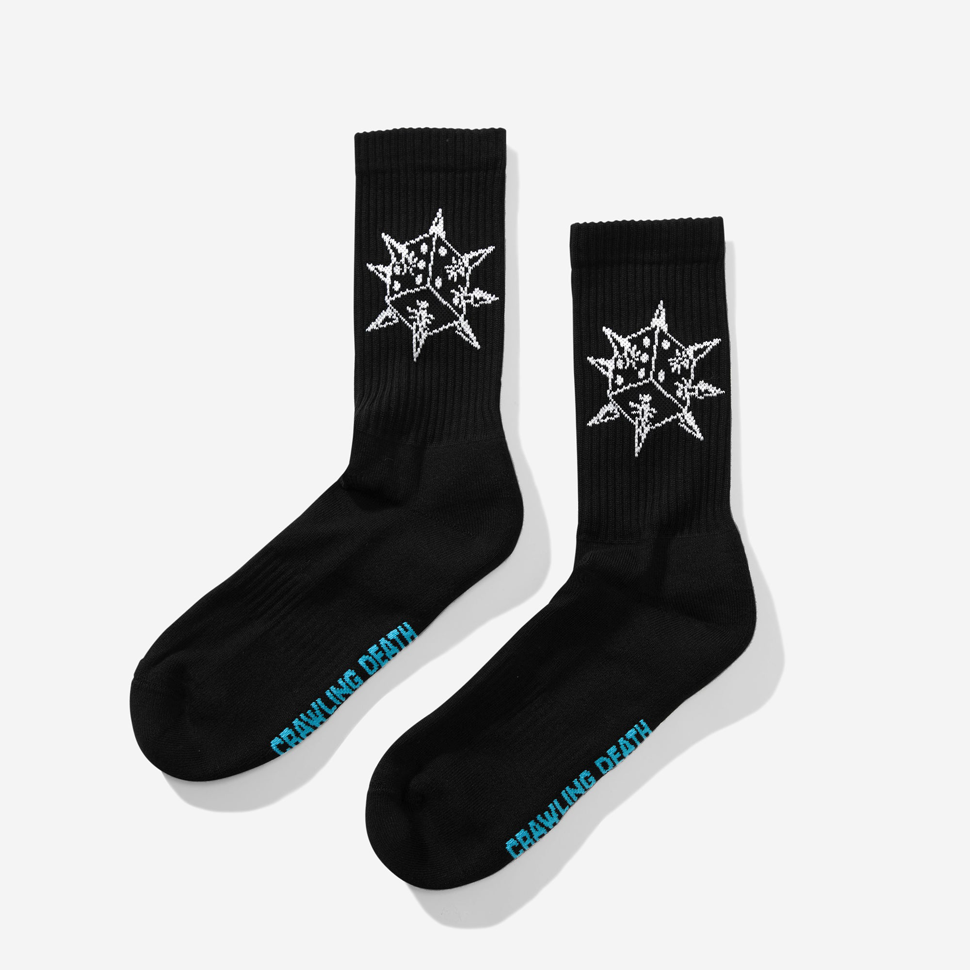 Crawling Death Spike Dice Socks Black