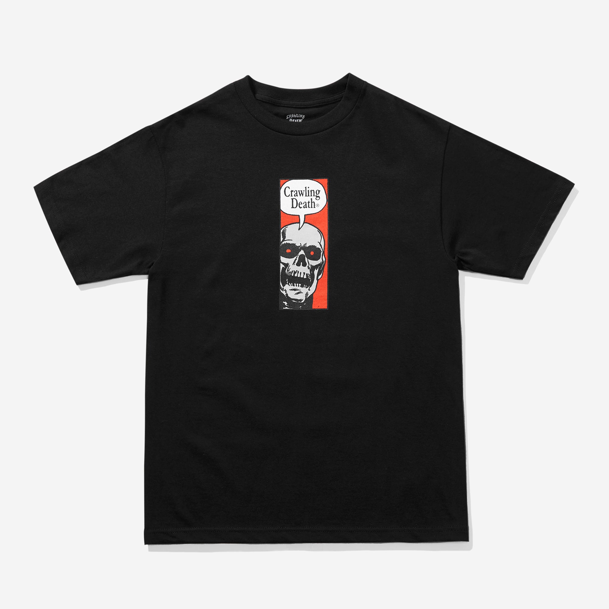 Crawling Death Comic Skull Tee Black