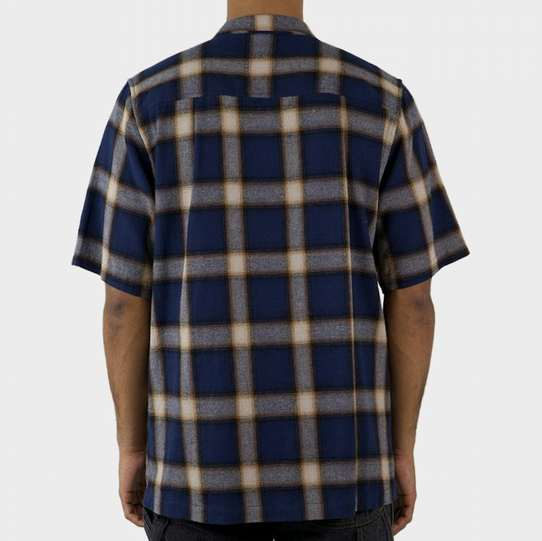 Dickies Down South SS Relaxed Fit Camp Collar Shirt Navy