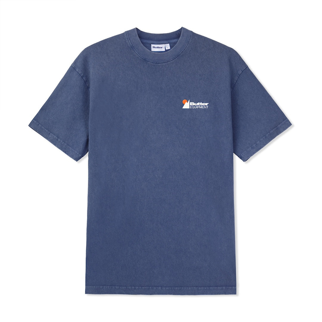 Butter Goods Distressed Pigment Dye Tee Moon Blue