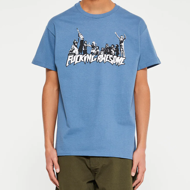 Fucking Awesome Hug The Earth Tee Light Blue