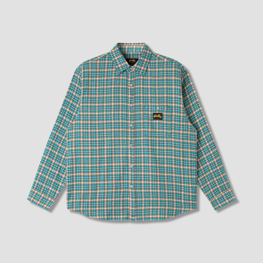 Stan Ray Flannel Shirt Aqua Plaid