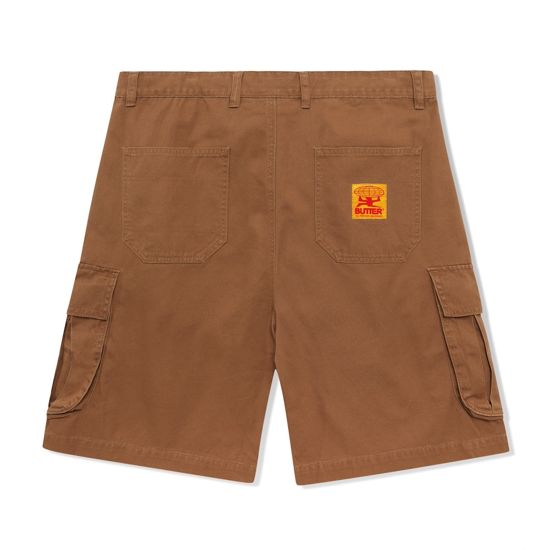 Butter Goods Field Cargo Shorts Washed Rust