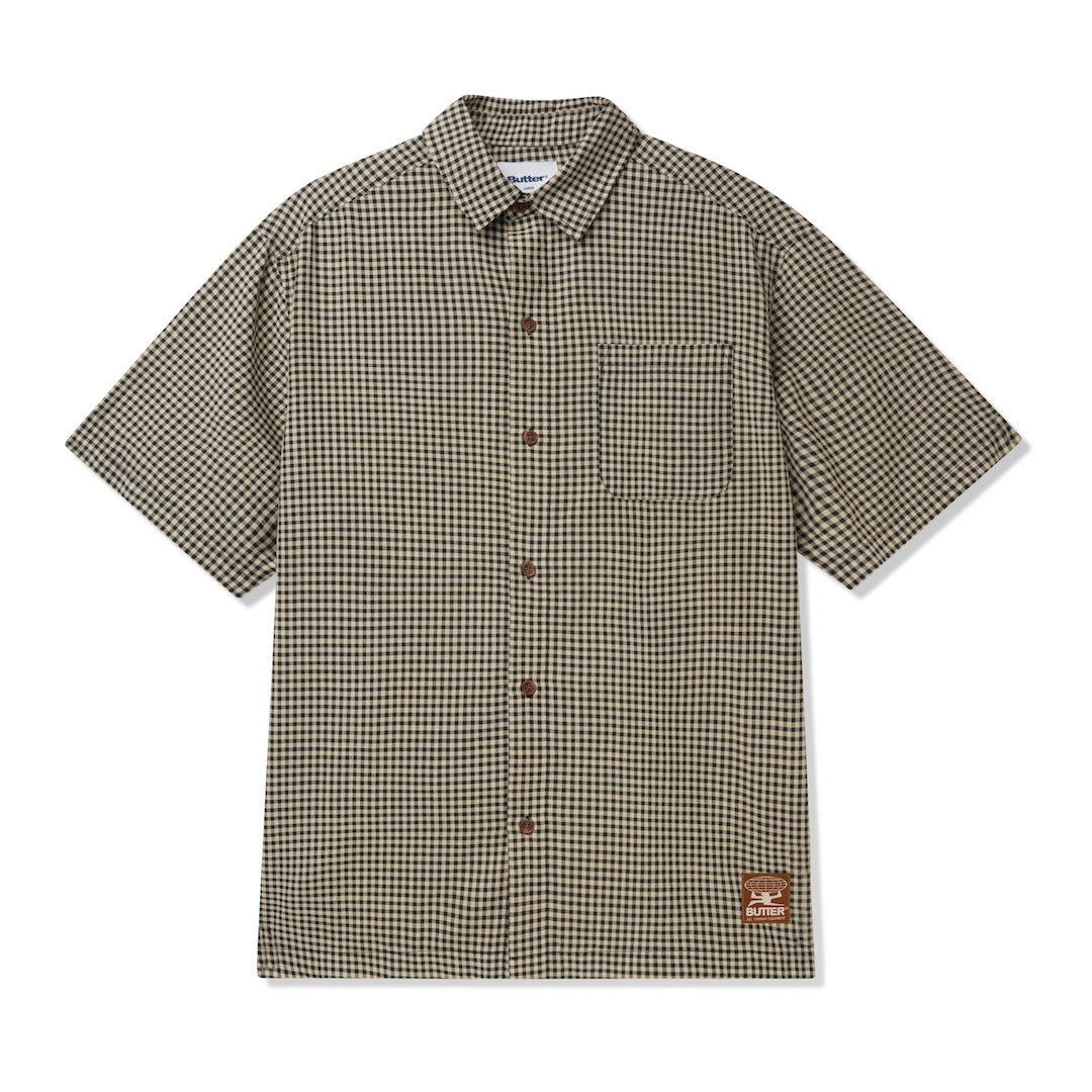 Butter Goods Gingham SS Shirt Natural + Black