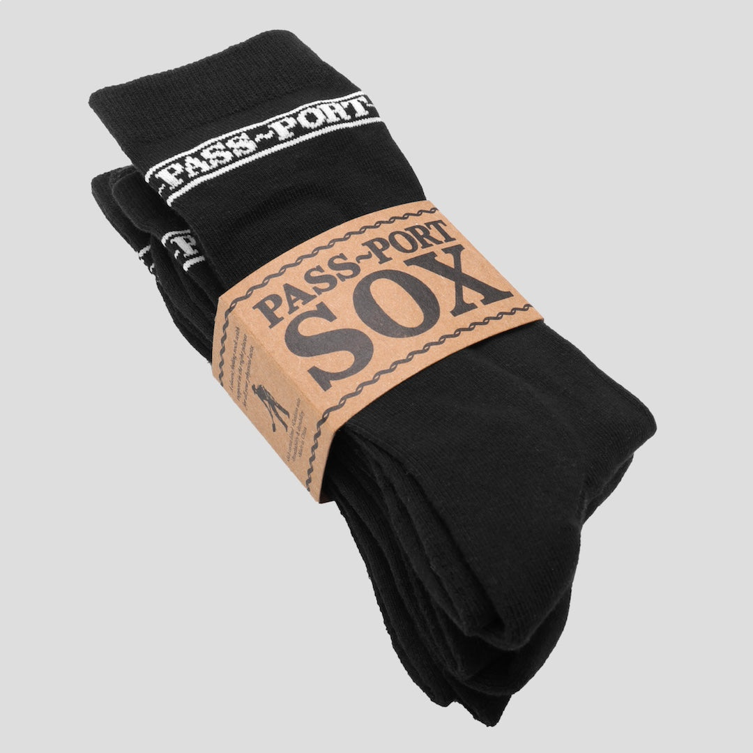 Pass~Port Hi Sox 3 Pack Black