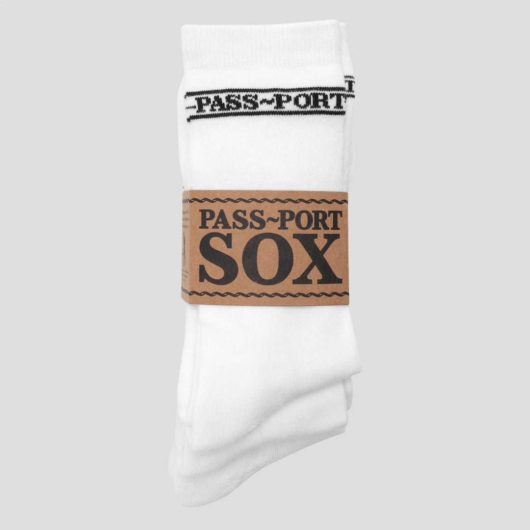 Pass~Port Hi Sox 3 Pack White