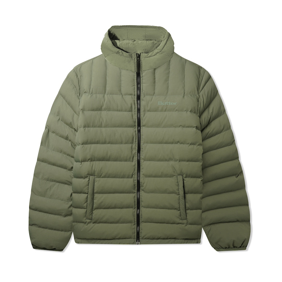 Butter Goods Hooded Puffer Washed Army – Brick + Mortar