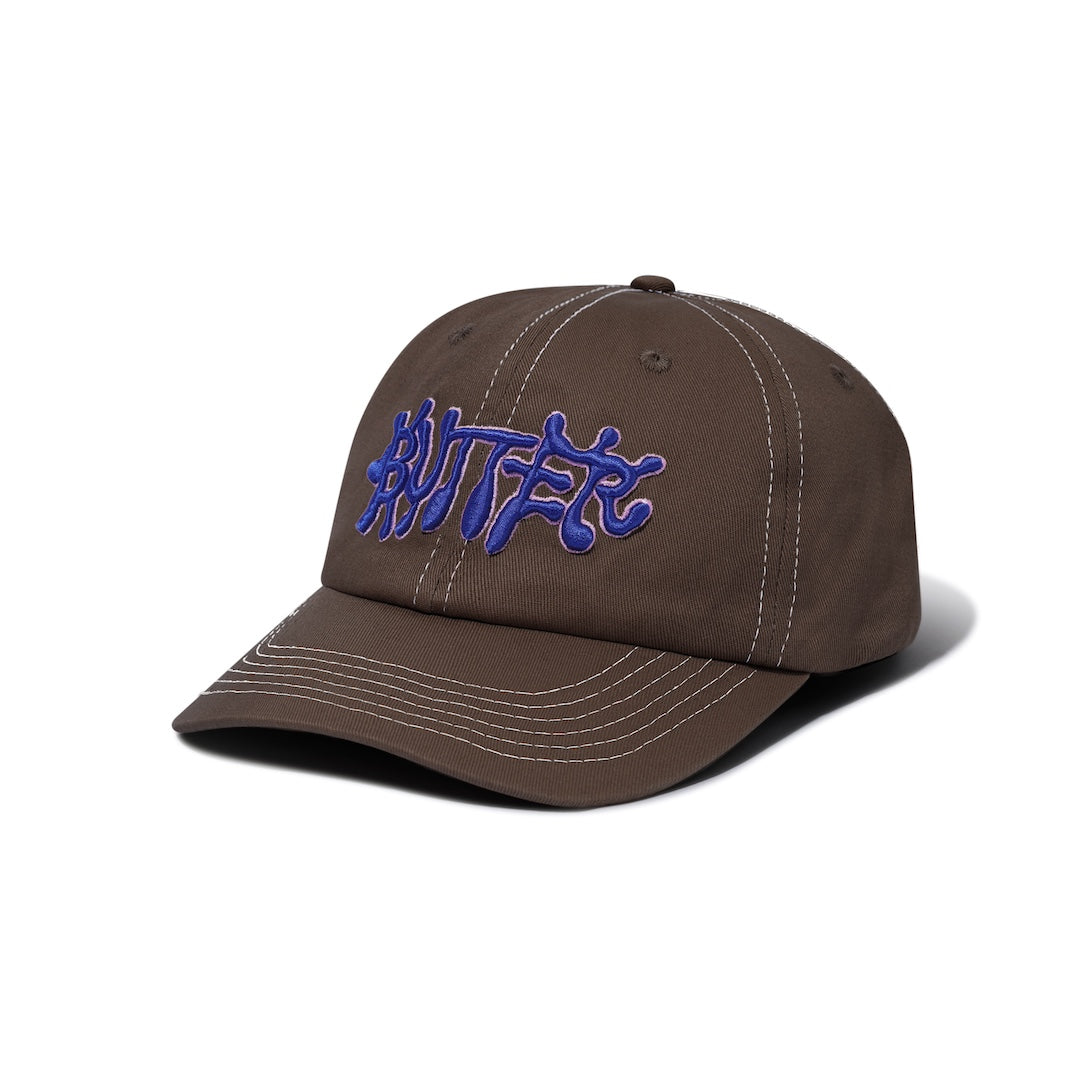 Butter Goods Ink 6 Panel Cap Dark Brown