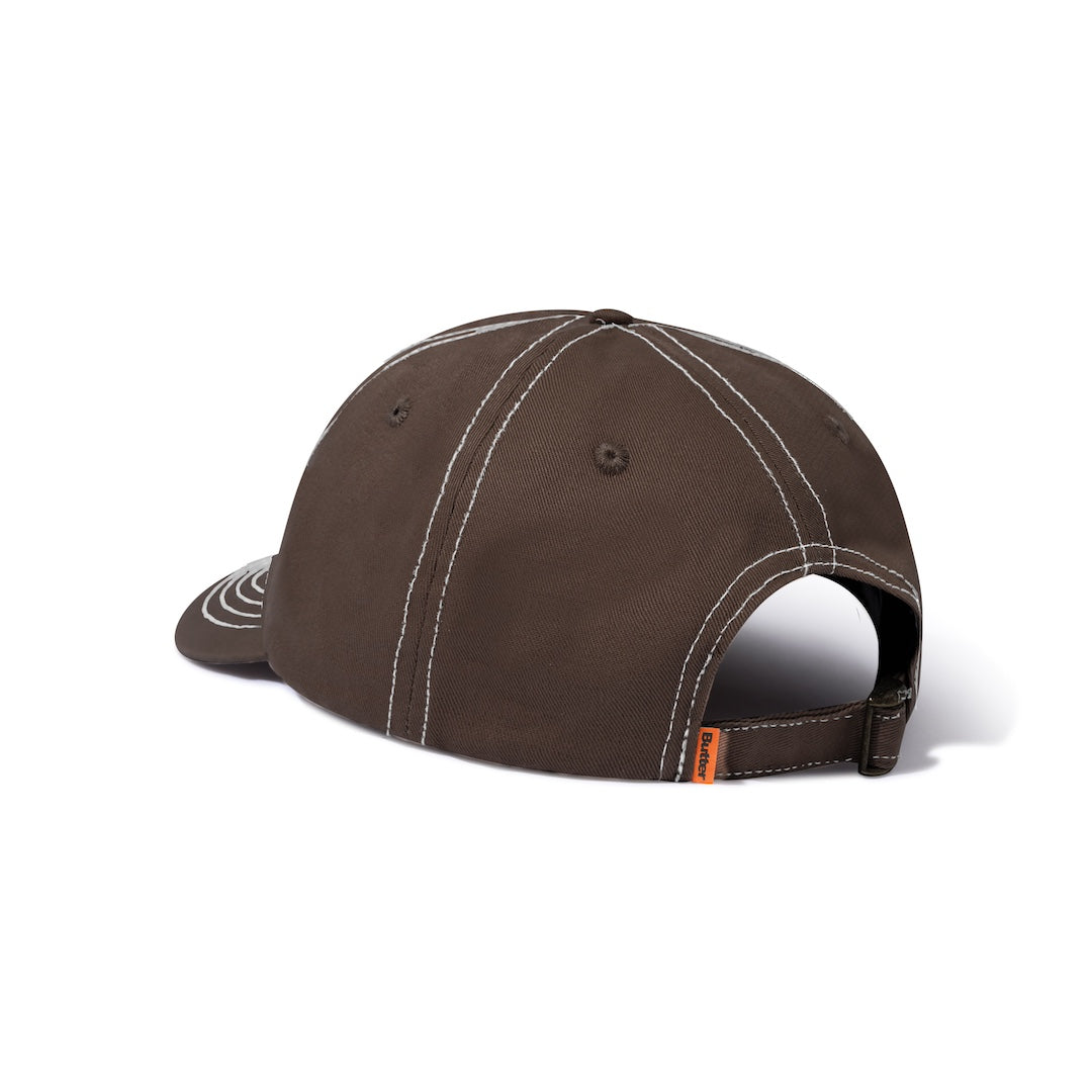 Butter Goods Ink 6 Panel Cap Dark Brown