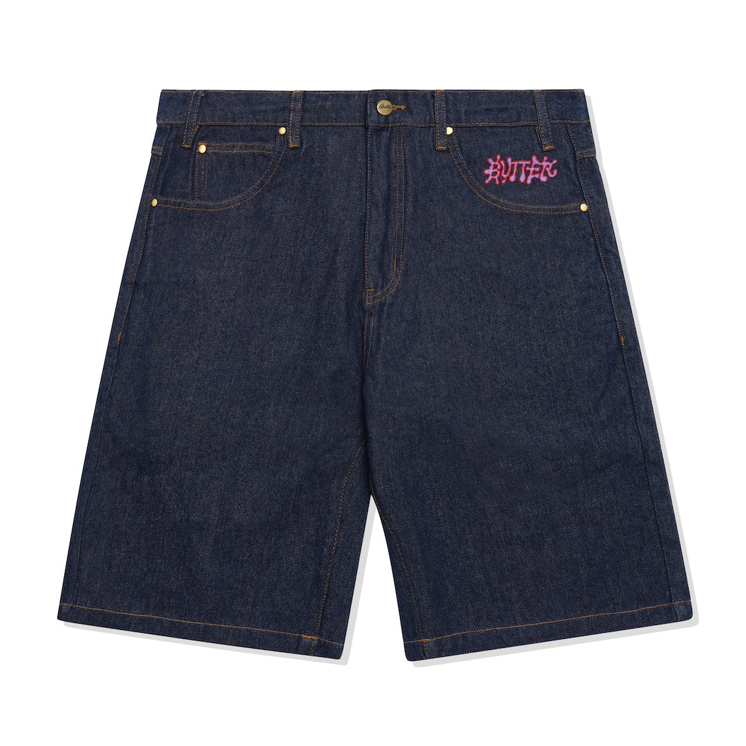 Butter Goods Ink Denim Shorts Raw Indigo