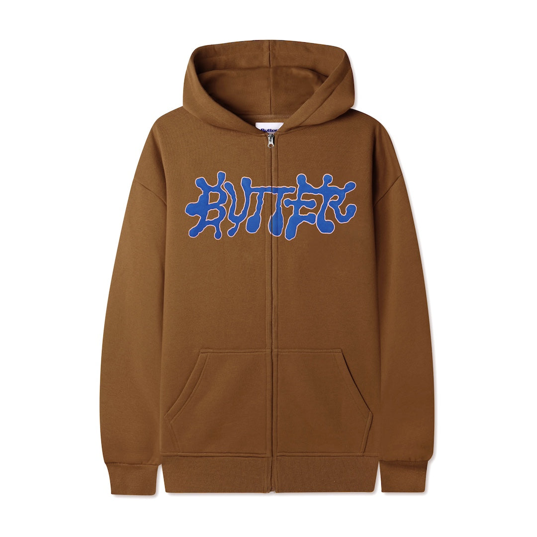 Butter Goods Ink Zip-Thru Hood Cognac