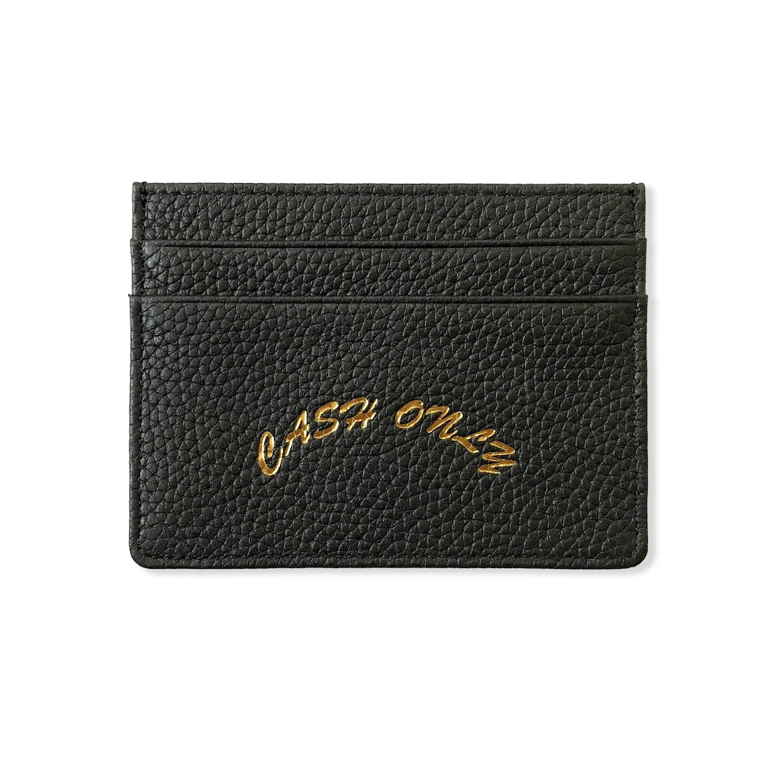 Cash Only Leather Cardholder Black