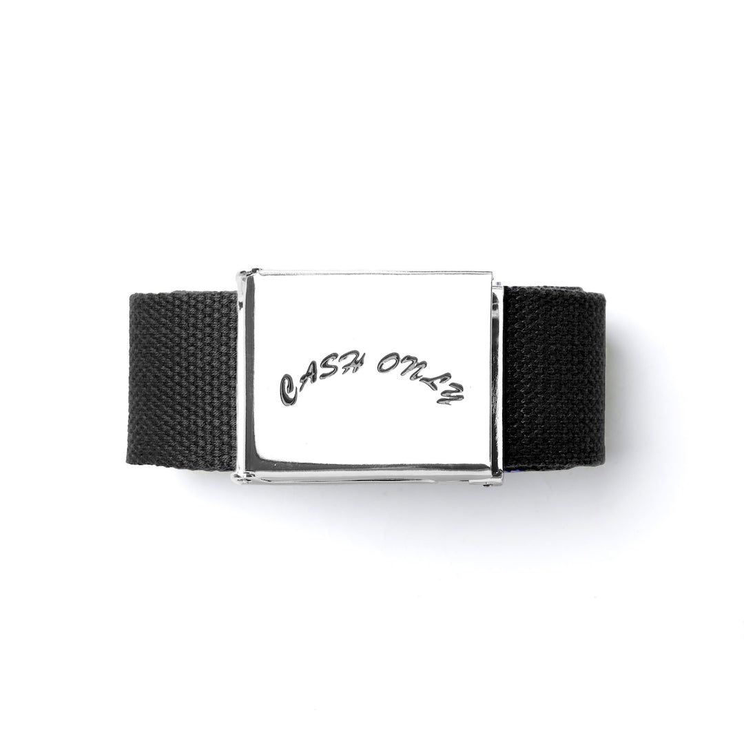 Cash Only Logo Web Belt Black