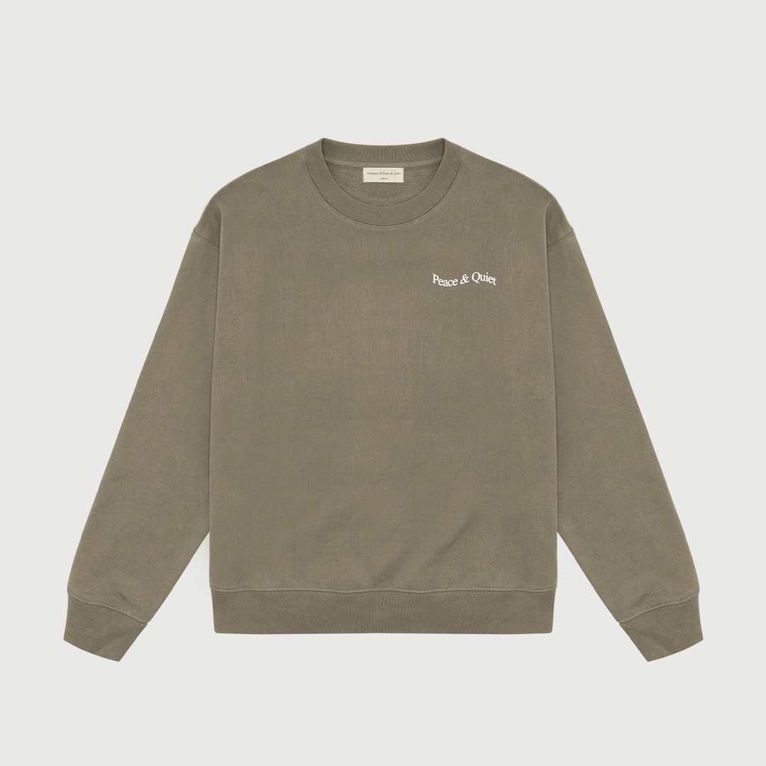 Museum Of Peace & Quiet Wordmark Crewneck Clay – Brick + Mortar