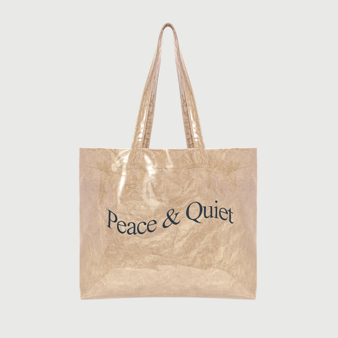 Museum Of Peace & Quiet Wordmark PVC Kraft Tote Bag Natural