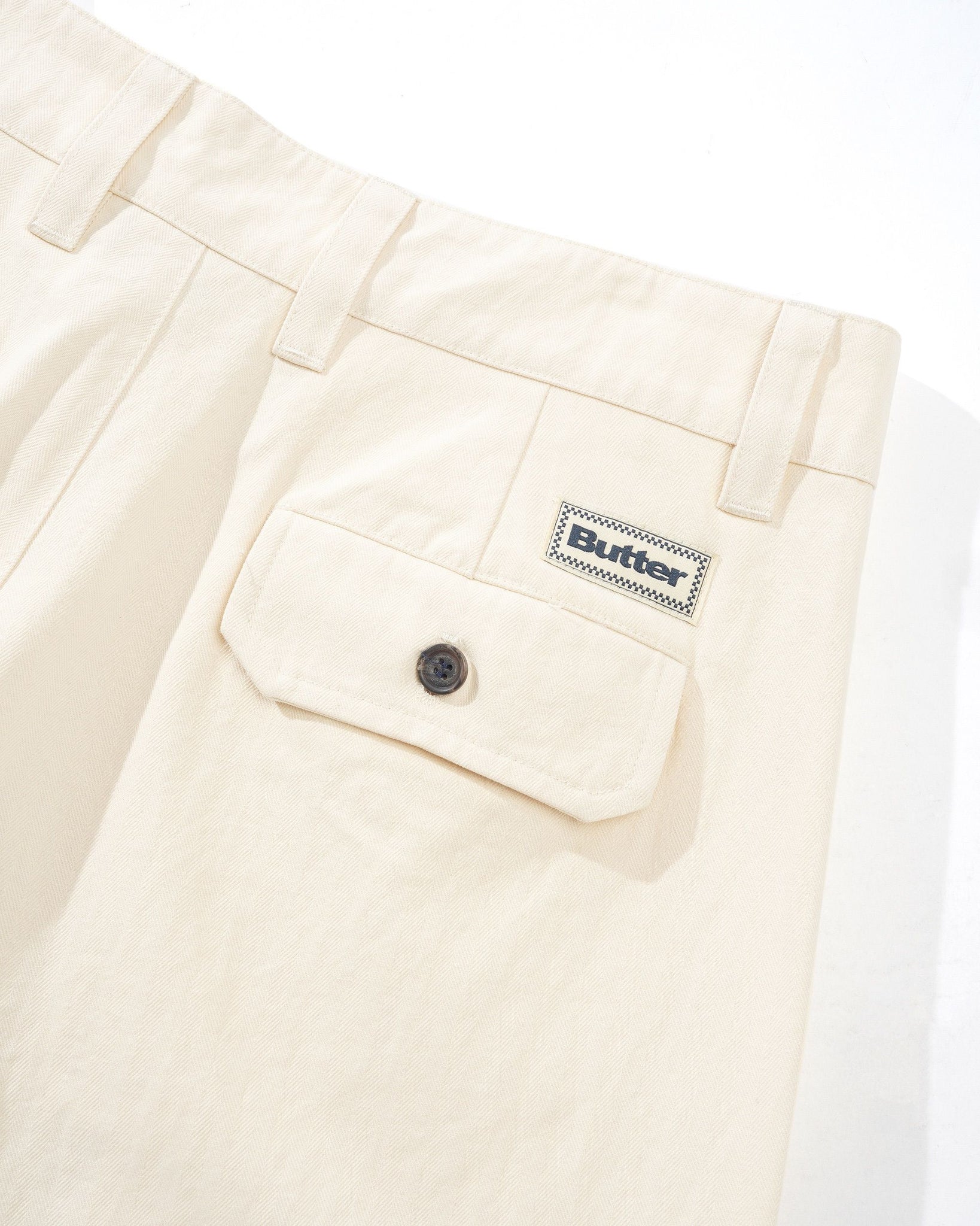 Butter Goods Pleated Trousers Bone