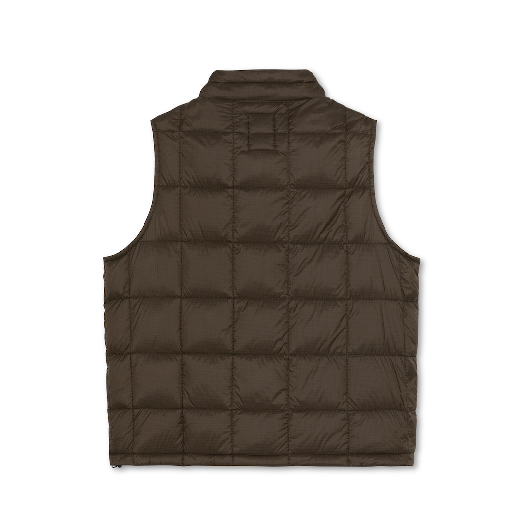 Polar Skate Co. Lightweight Puffer Vest Brown