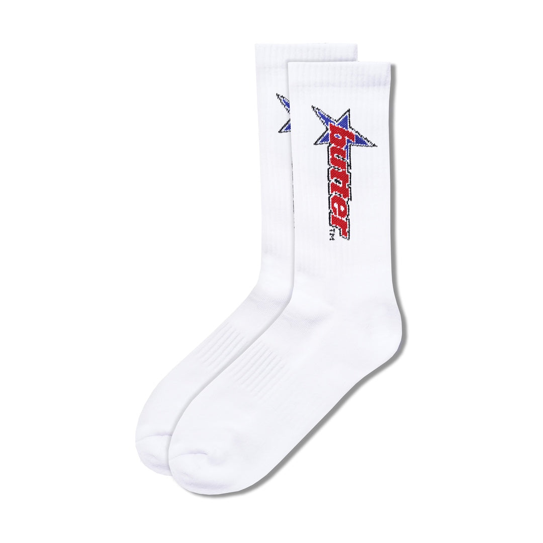 Butter Goods Racer Socks White