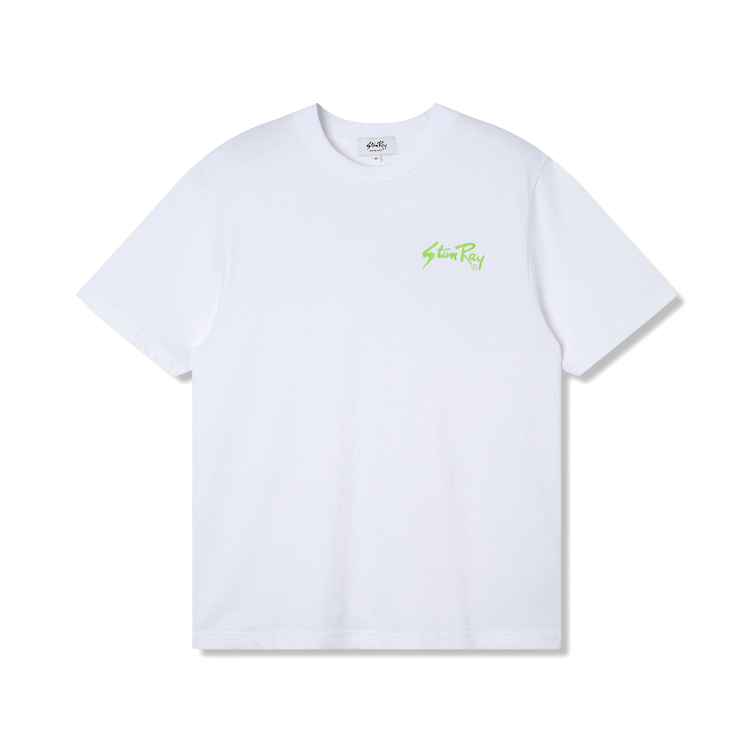 Stan Ray OG Tee White + Lime Green