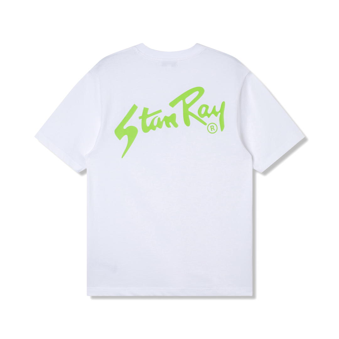 Stan Ray OG Tee White + Lime Green