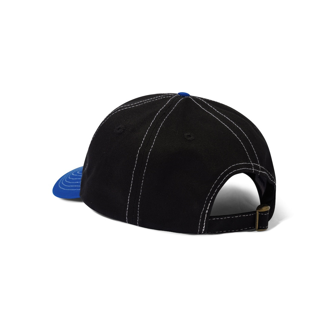 Butter Goods Scratch 6 Panel Cap Black + Royal Blue