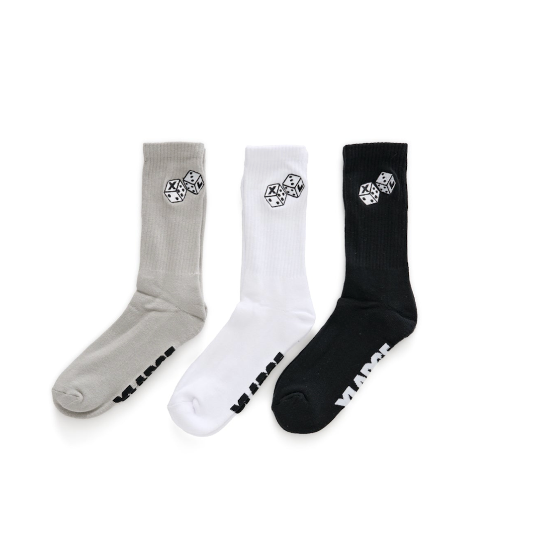 Xlarge XL Dice Sock 3 Pack Multi